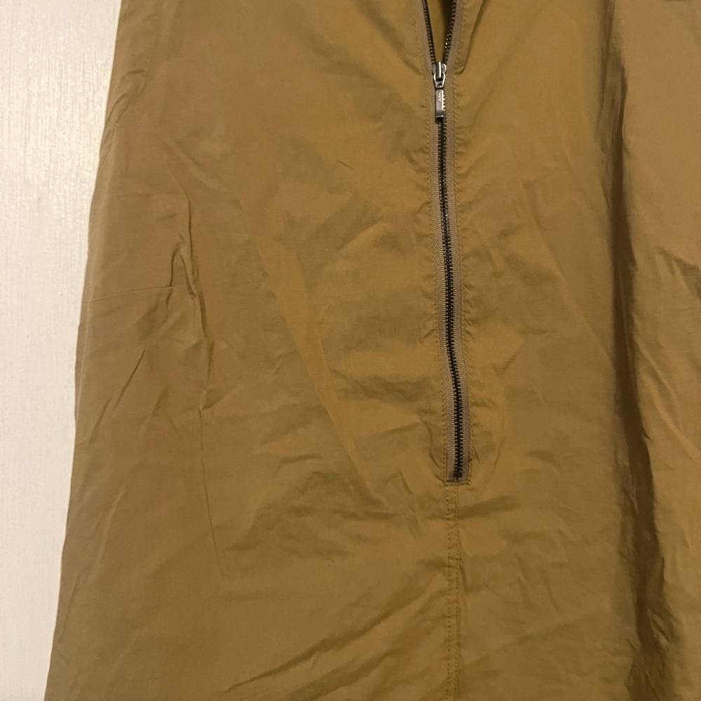 Foil zip front green dress - Picture 3 of 4